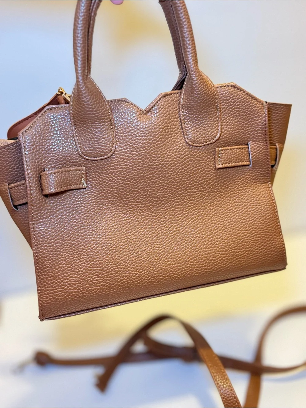 Classic Women's Top-Handle Satchel Bag in Brown